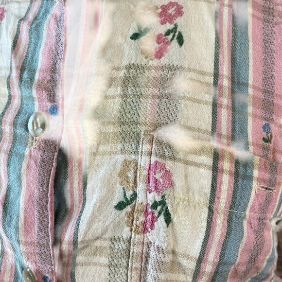 vintage 90s cottage grandmacore pink blouse - Picture 3 of 9